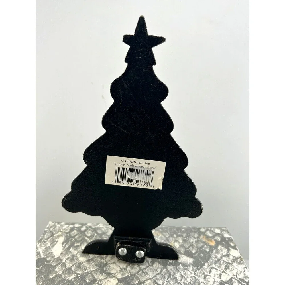 Silver Metal Christmas Tree Stocking Holder Shelf Mantle Hook Vintage Y2K 2pc